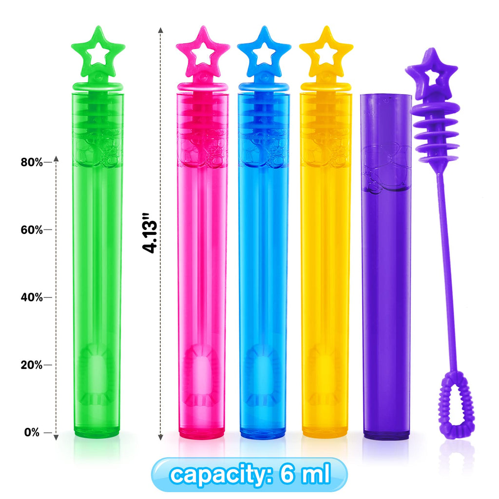 Shemira Bubble Wand Bulk – 300 Mini Neon Bubble Wands in 10 Colors | Party Favors