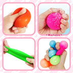 Shemira 28-Pack Valentines Cards with Stretchy Ball Set for Kids | Classroom Exchange & Party Favors