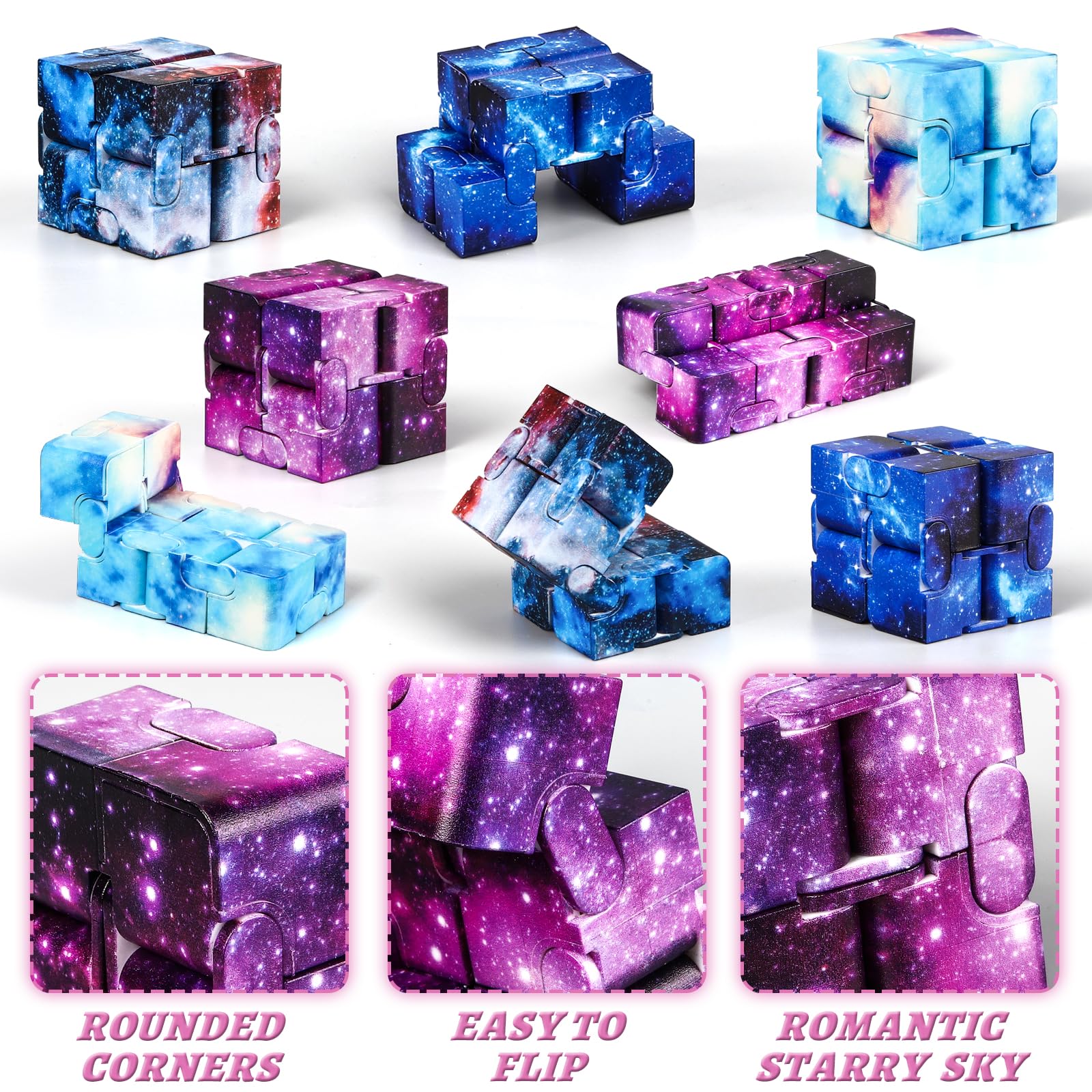 Shemira 24-Pack Valentine Cards for Kids with Fidget Cube Toys | Classroom Exchange & Party Favors Bulk