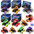 Shemira 24-Pack Valentines Day Cards with Monster Truck Toys – Classroom Gifts & Party Favors