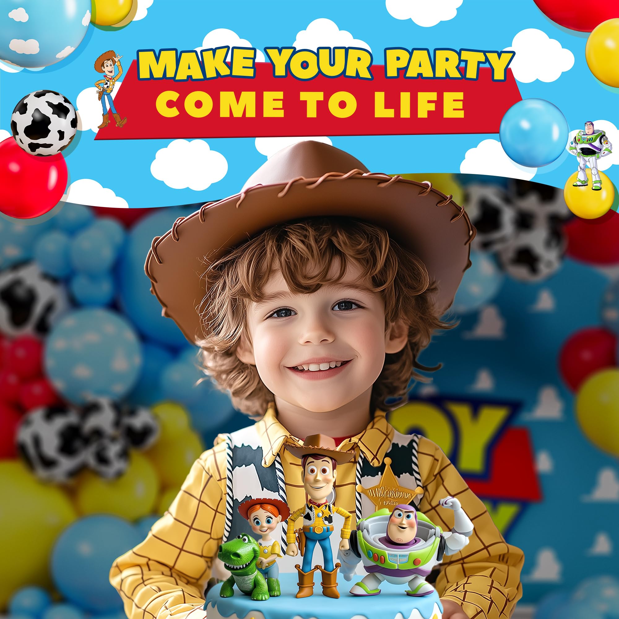 SHERYL DECOR ALL-IN-1 Toy Story Balloons Arch Kit – Its A Boy Baby Shower Garland, Easy DIY