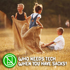 Shop Square Potato Sack Race Bags 23x40 – 6-Pack Burlap Sacks for Field Day & Outdoor Fun