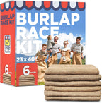 Shop Square Potato Sack Race Bags 23x40 – 6-Pack Burlap Sacks for Field Day & Outdoor Fun