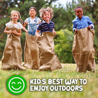 Shop Square Potato Sack Race Bags 23x40 – 6-Pack Burlap Sacks for Field Day & Outdoor Fun