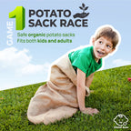 Shop Square Outdoor Field Day Games Kit – Potato Sack Race Bags, Egg & Spoon, 3-Legged Race Bands & Storage Bag