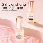 SHOYUM Gel x Nail Polish Kit – 3 Colors (15ml each): Sheer Pink, Milky White, Silvery Glitter