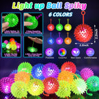 SHQDD 36PCS Light Up Ball – Glow-in-the-Dark Bouncy Balls for Kids, Party Favors