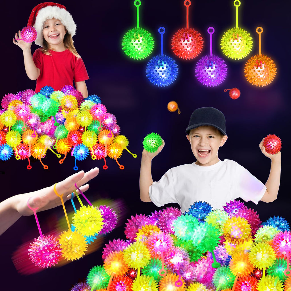 SHQDD 36PCS Light Up Ball – Glow-in-the-Dark Bouncy Balls for Kids, Party Favors