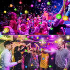 SHQDD 36PCS Light Up Ball – Glow-in-the-Dark Bouncy Balls for Kids, Party Favors