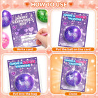 ShyLizard 24-Pack Valentines Cards with Squeeze Balls – Classroom Gift Exchange & Party Favors