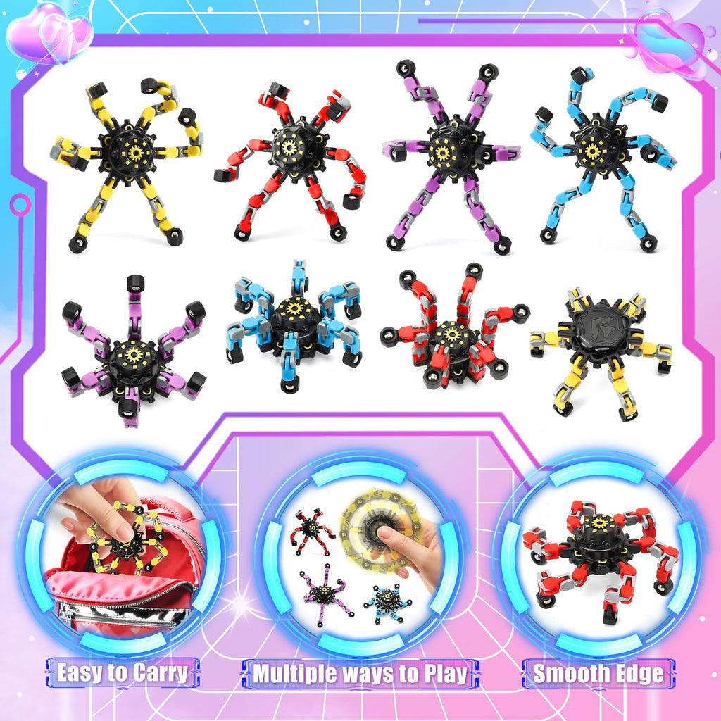 ShyLizard 24-Pack Valentines Day Cards with Fidget Spinners – Classroom Gifts & Kids Party Favors