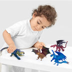 SIENON 10-Pack Dragon Toy Figures – 5in & 3in Mini Mythical Figurines for Cake Toppers & Party Decor