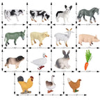 SIENON 15Pcs Farm Animal Figures — Realistic Mini Animals for Cake Toppers & Decor