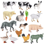 SIENON 15Pcs Farm Animal Figures — Realistic Mini Animals for Cake Toppers & Decor