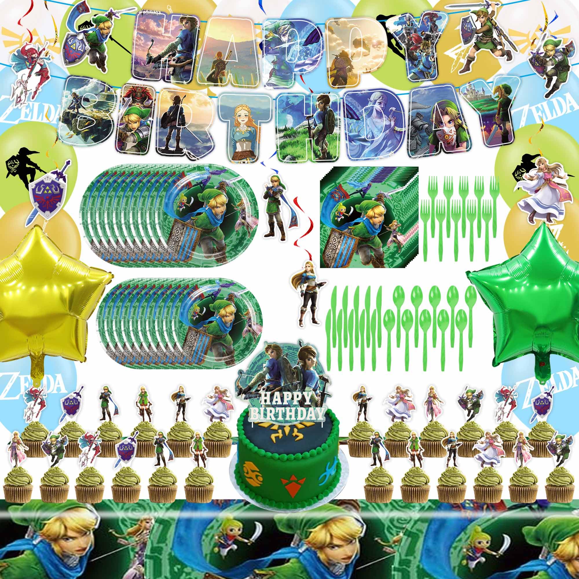 Signreen Legend Birthday Party Decorations Set – Banner, Balloons, Swirls, Tableware & Cake Toppers