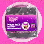 Silver Buffalo Bratz 32-Piece Party Plates & Napkins – Yasmin, Sasha, Jade & Cloe