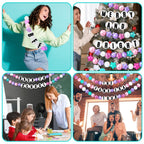 Simgoing 103 Pcs Giant Friendship Bracelet Garland Kit | Customizable Party Banner Decor
