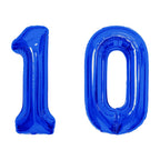 SINBEE 40-Inch Navy Blue 0 & 1 Number Balloons – Giant Mylar Decor for 10th Birthdays & Anniversaries