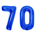 SINBEE 40-Inch Navy Blue 70 Number Balloons | Giant Mylar Digits for 70th Birthday & Anniversary