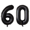 SINBEE 40-Inch Black 60th Birthday Balloons – Giant Mylar 0 & 6 Numbers