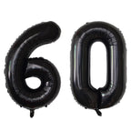 SINBEE 40-Inch Black 60th Birthday Balloons – Giant Mylar 0 & 6 Numbers