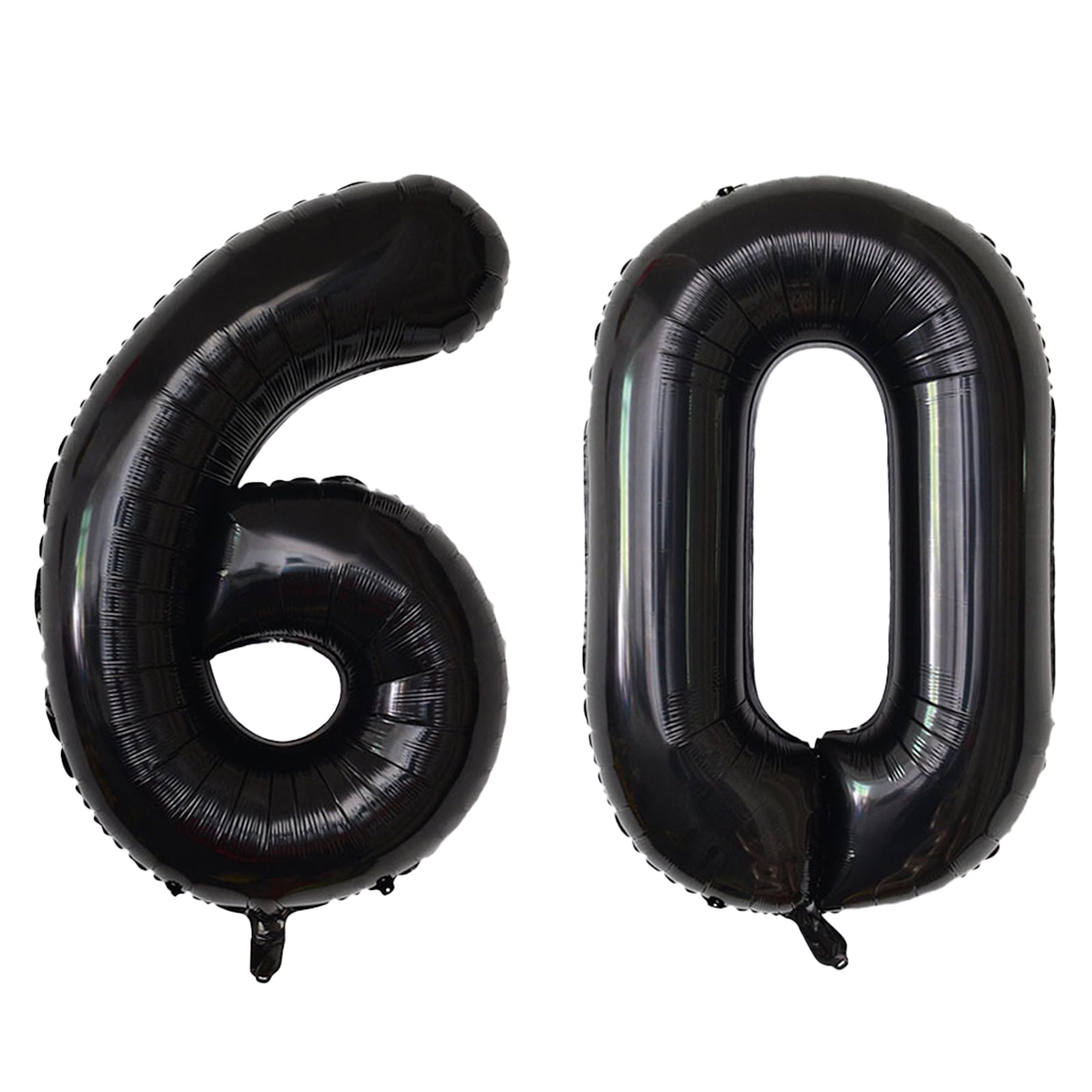 SINBEE 40-Inch Black 60th Birthday Balloons – Giant Mylar 0 & 6 Numbers