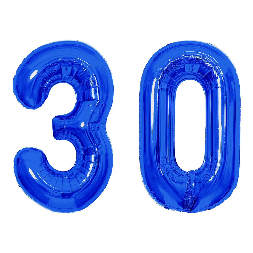 SINBEE 40-Inch Navy Blue 0 & 3 Number Balloons – Jumbo Mylar Foil for 30th Birthday & Anniversary