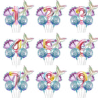 SINBEE Mermaid Birthday Decorations – 40in Number Balloon Kit with Mermaid Tail & Shell Balloons