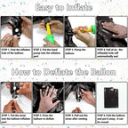 SINBEE 40-Inch Black 60th Birthday Balloons – Giant Mylar 0 & 6 Numbers