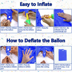 SINBEE 40-Inch Navy Blue 20 Number Balloons – Giant Mylar Foil 0 & 2 for 20th Birthday & Anniversary