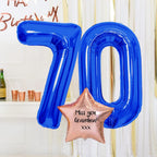 SINBEE 40-Inch Navy Blue 70 Number Balloons | Giant Mylar Digits for 70th Birthday & Anniversary