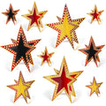 Sinload 45 Pcs 3D Glitter Star Decorations – 3 Sizes for Back-to-School, Graduation, and Party Tables