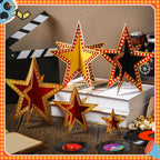Sinload 45 Pcs 3D Glitter Star Decorations – 3 Sizes for Back-to-School, Graduation, and Party Tables