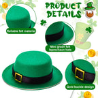 Sinmoe 24 Pcs St. Patrick's Day Mini Hat with Buckle – Green EVA Craft Hats for Dolls & Party Decorations