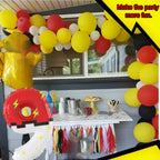 Sixoneaien 40-Inch Giant Red & White Cartoon Theme Number Balloons – Large 9 Balloon for Kids’ Parties (0–9 Available)
