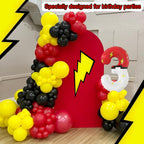 SIXONEAIEN 40in Giant Red & White Number 3 Balloon – Kids Party Decor