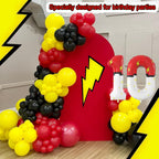 SIXONEAIEN 40 Inch Giant Red & White Cartoon Theme Number Balloons – Large 0 Balloon for Kids Parties