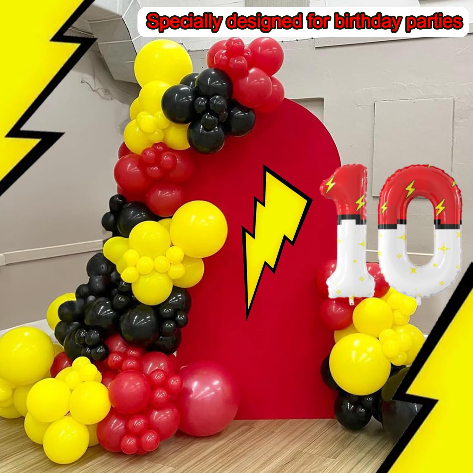SIXONEAIEN 40 Inch Giant Red & White Cartoon Theme Number Balloons – Large 0 Balloon for Kids Parties