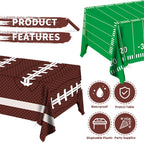 SJJPDYY Football Tablecloth 54x108 in – Disposable 2-Pack Decor