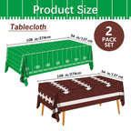 SJJPDYY Football Tablecloth 54x108 in – Disposable 2-Pack Decor