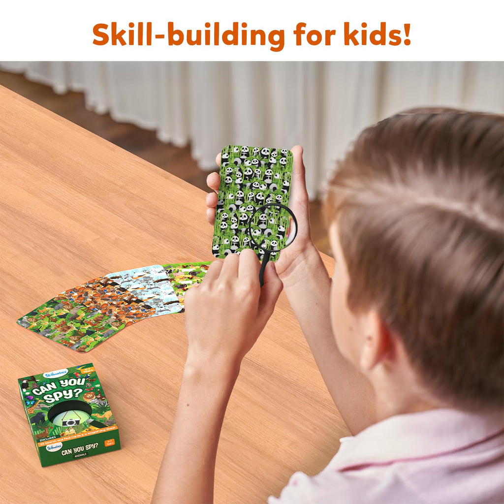 Skillmatics Party Favors (Pack of 15) - Can You Spy Animals Card Set for Kids Ages 4–7