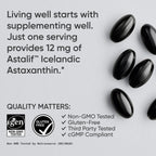 Sports Research Triple Strength Astaxanthin 12mg with Organic Coconut Oil - 60 Softgels