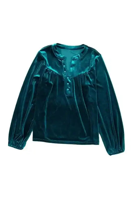 Elegant Skobeloff Beaded Velvet Blouse for Sophistication