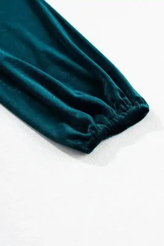 Elegant Skobeloff Beaded Velvet Blouse for Sophistication