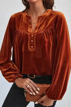 Elegant Skobeloff Beaded Velvet Blouse for Sophistication