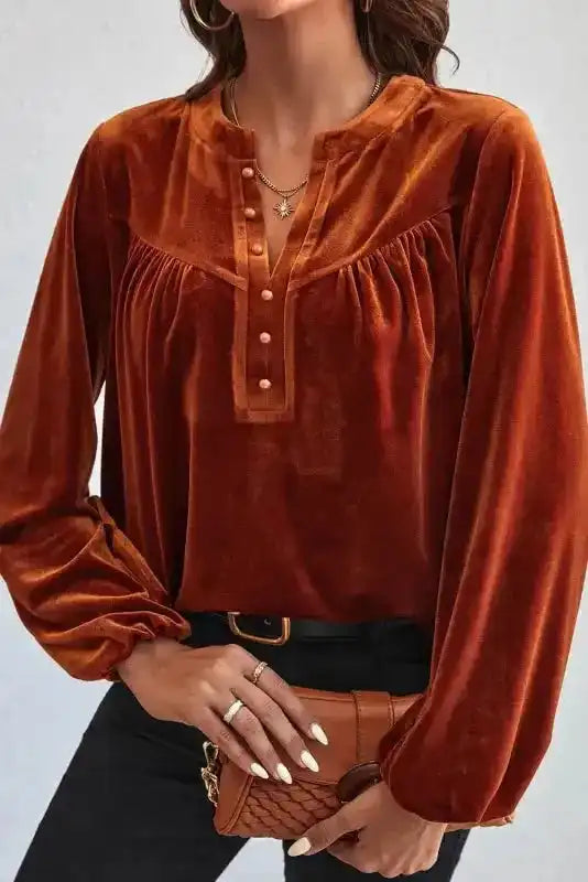 Elegant Skobeloff Beaded Velvet Blouse for Sophistication
