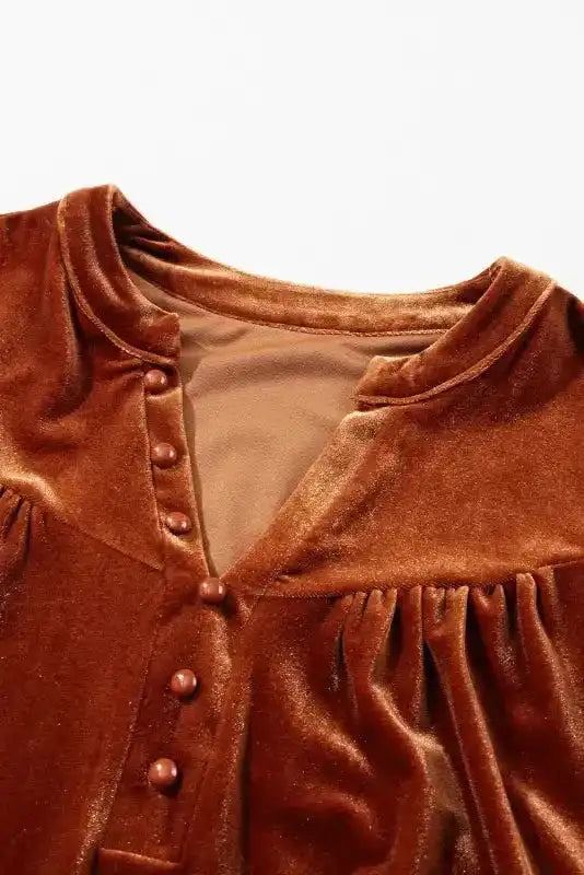 Elegant Skobeloff Beaded Velvet Blouse for Sophistication