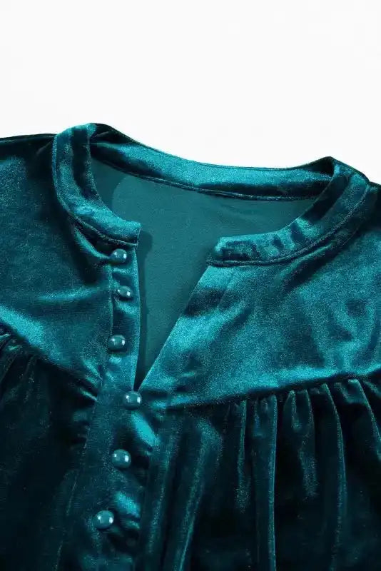 Elegant Skobeloff Beaded Velvet Blouse for Sophistication