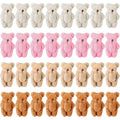 Skylety 32-Piece Mini Bear Plush Toy Set – 2.36-Inch Tiny Bears for Cake, Weddings & Party Favors (4 Colors)