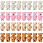 Skylety 32-Piece Mini Bear Plush Toy Set – 2.36-Inch Tiny Bears for Cake, Weddings & Party Favors (4 Colors)
